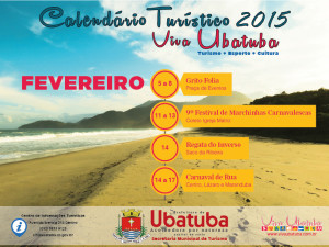 Confira o calendário turístico do mês de fevereiro em Ubatuba