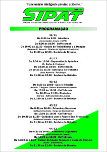 SIPAT 2015 - Programação