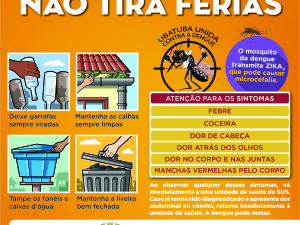 Todos os postos de saúde farão atendimento a suspeitas de dengue, zika e chikungunya