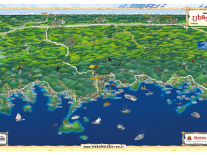 Secretaria de Turismo lança mapa caricaturado de Ubatuba