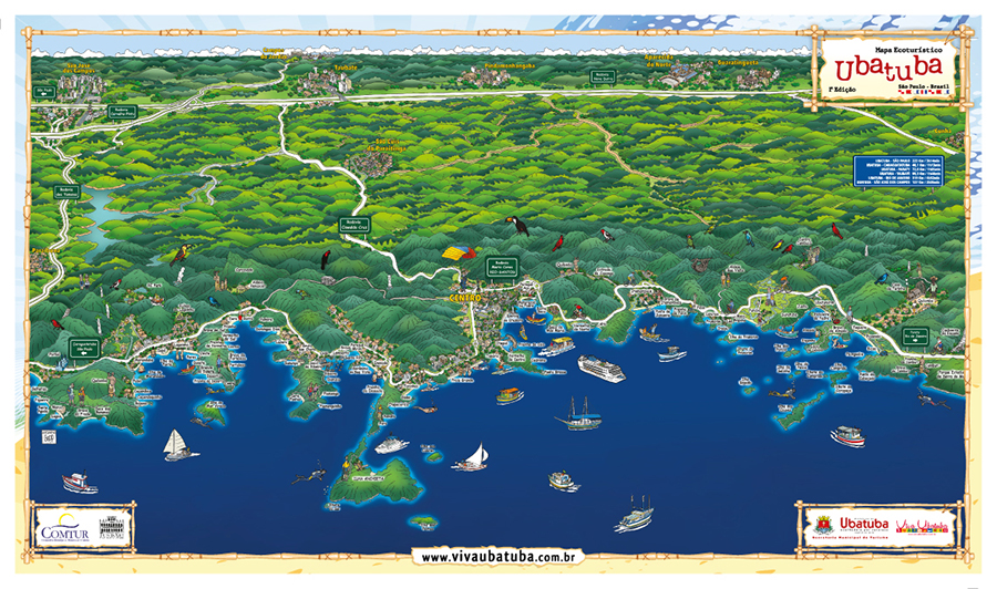 Secretaria de Turismo lança mapa caricaturado de Ubatuba Prefeitura Municipal de Ubatuba Secretaria de Turismo lança mapa caricaturado de Ubatuba Prefeitura Municipal de Ubatuba
