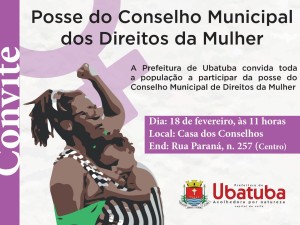 Conselho dos Direitos da Mulher de Ubatuba toma posse na quinta-feira, 18