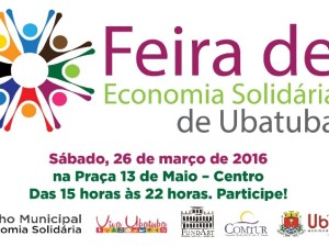 Confira a programação da primeira Feira de Economia Solidária de Ubatuba