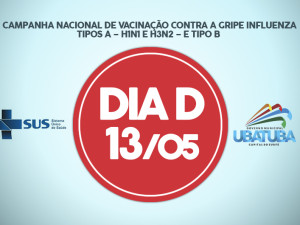 Dia D de Vacinação acontece neste sábado, 13 de maio