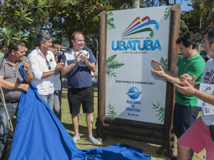 Praça Alberto Santos é adotada pelo Aquário de Ubatuba