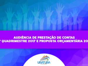 Prefeitura convida para audiência de prestação de contas e proposta orçamentária 2018