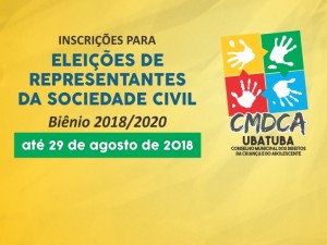 CMDCA Ubatuba abre inscrições para sociedade civil