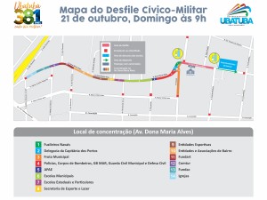 Confira região que ficará interditada para desfile de aniversário no domingo, 21