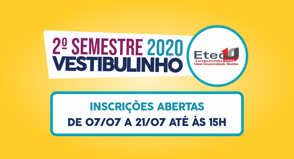 Vestibulinho da Etec abre inscrições nesta terça-feira, 07 – Prefeitura
