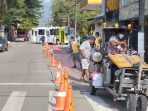 Diretoria de Trânsito realiza manutenção em ciclovias da região central