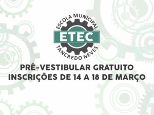 EM Tancredo vai oferecer curso pré-vestibular gratuito