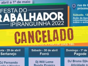 20ª Festa do Trabalhador é cancelada