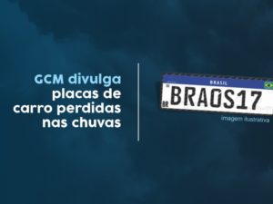 GCM de Ubatuba divulga placas de carro perdidas nas chuvas