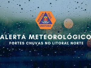 Defesa Civil de Ubatuba reforça alerta estadual de chuvas fortes e contínuas