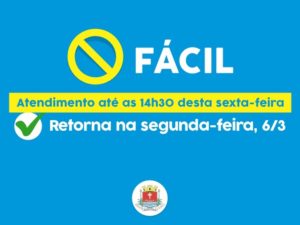 Prefeitura de Ubatuba informa sobre expediente do Fácil