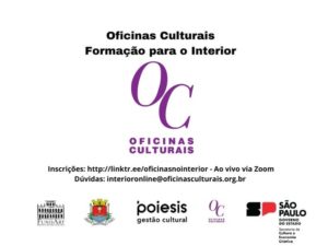 Oficinas culturais online estão com 760 vagas abertas