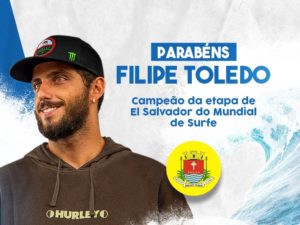 Filipe Toledo é campeão da etapa de El Salvador do Mundial de Surfe