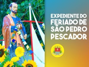 Confira o expediente da Prefeitura no feriado de São Pedro Pescador