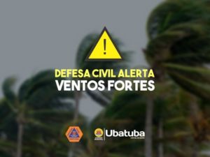 Defesa Civil alerta sobre possibilidade de fortes ventos no Litoral Paulista