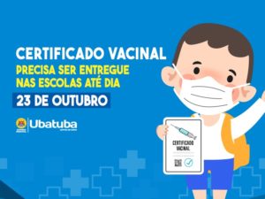 Certificado Vacinal precisa ser entregue nas escolas até dia 23 de outubro