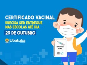 Certificado Vacinal precisa ser entregue nas escolas até dia 23 de outubro