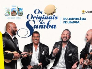 Show Os Originais do Samba será atração dos 386 anos de Ubatuba