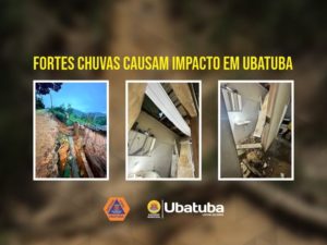 Fortes chuvas causam impacto em Ubatuba na madrugada desta quinta, 26