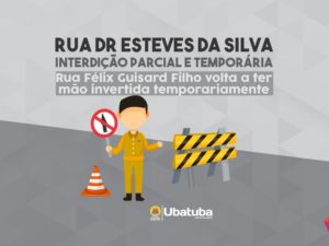 Trecho da rua Dr Esteves da Silva será parcialmente bloqueado