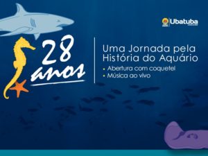 Aquário  traz exposição alusiva aos seus 28 anos em Ubatuba