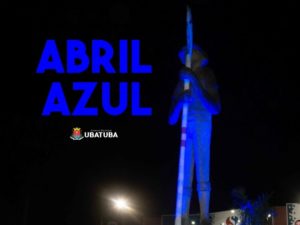 Ubatuba ilumina monumento e conscientiza sobre autismo