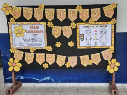 Maio laranja: Escola de Ubatuba conscientiza comunidade escolar