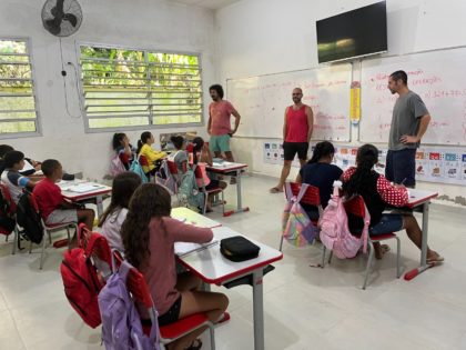 Programa VOA: Oficinas de arte e meio ambiente são realizadas em escola