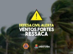 Ubatuba tem novo alerta de ventos fortes e ressaca