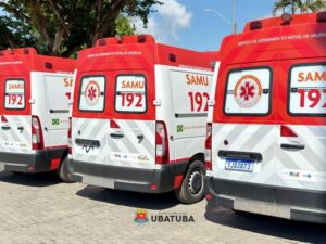 Ubatuba recebe três novas ambulâncias para o SAMU 192