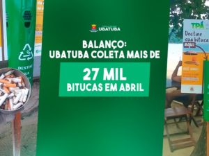 Balanço: Ubatuba coleta mais de 27 mil bitucas em abril