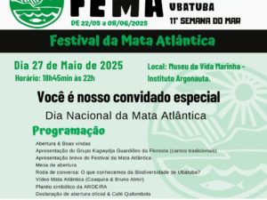 Ubatuba inicia 14° Festival da Mata Atlântica com programação ambiental