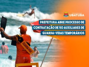 Prefeitura abre processo de contratação de 50 Auxiliares de Guarda-Vidas Temporários