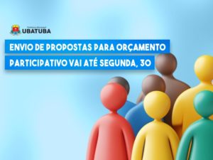 Envio de propostas para Orçamento Participativo vai até segunda, 30
