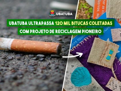Ubatuba ultrapassa 120 mil bitucas coletadas com projeto de reciclagem