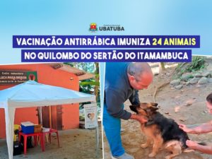 Vacinação antirrábica imuniza 24 animais no Quilombo da Itamambuca