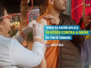 Tenda da Saúde aplica 98 doses contra a gripe no fim de semana