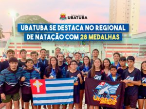 Ubatuba se destaca no Regional de Natação com 28 medalhas