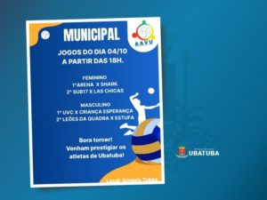 Campeonato Municipal de Vôlei começa sábado, 4, em Ubatuba