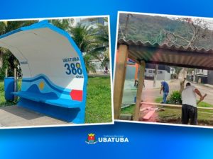 Prefeitura realiza revitalização de pontos de ônibus em Ubatuba