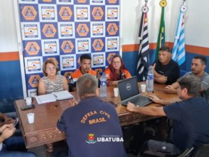 Defesa Civil Nacional realiza reunião técnica em Ubatuba após chuvas intensas