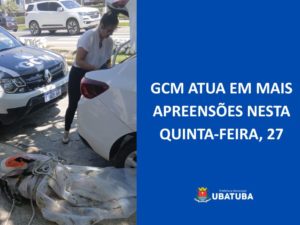 GCM atua em mais apreensões nesta quinta-feira, 27