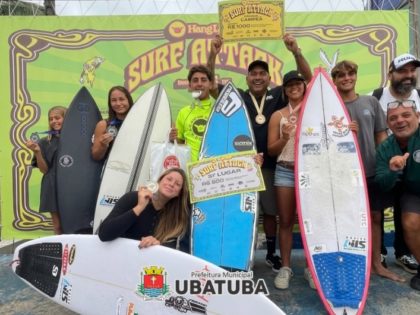Talentos da base colocam Ubatuba como campeã no Surf Attack