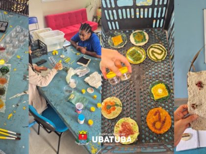 Workshop na Apae ensina modelagem com massa reciclada de bitucas
