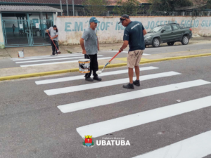 Diretoria de Trânsito revitaliza sinalização viária em Ubatuba
